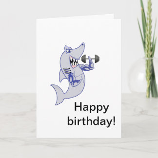 Starker Haifischgeburtstag Karte