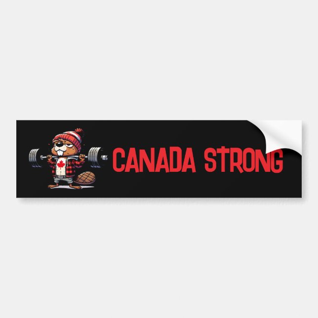 Starker Hebebiber aus Kanada Autoaufkleber (Vorne)