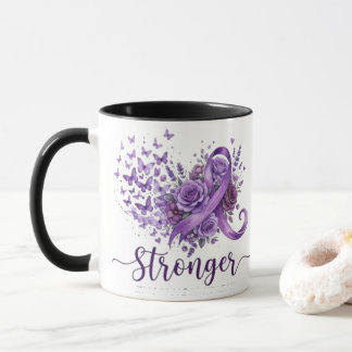 Stärker Inspirierender Kaffeebecher - Lila Band Tasse