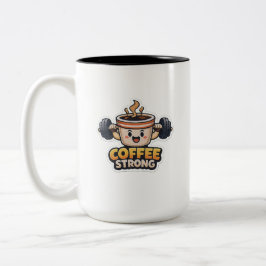 Starker Kaffee Zweifarbige Tasse
