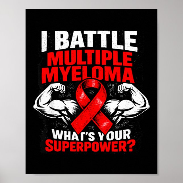 Starker Kämpfer gegen multiples Myelom, Krebsüberl Poster (Vorne)