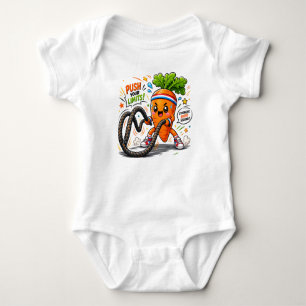 Starker Karotten-Battle-Ropes-Fitness-Motivations- Baby Strampler