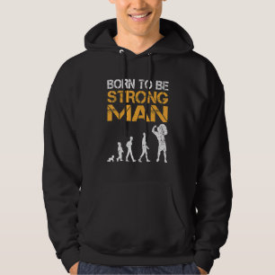 Starker Mann Geboren Strongman Bodybuilder Dress z Hoodie