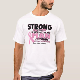 Starker Mann-Stützbrustkrebs-Bewusstsein T-Shirt