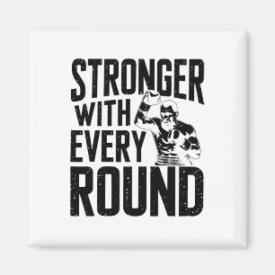 Stärker mit jedem Round Boxer Sports Gym Athleten Magnet