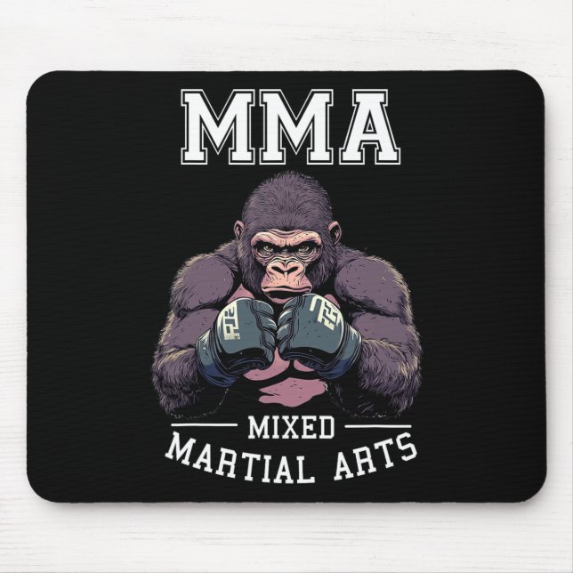 Starker Mixed Martial Arts Gorilla - Boxkäfig Mousepad (Vorne)