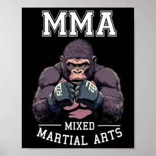 Starker Mixed Martial Arts Gorilla - Boxkäfig Poster