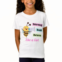 Starker mutiger T - Shirt wie ein Girl Affirmation