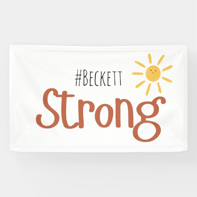 starker #name Kindkrebs Indoor Banner-Zeichen Banner (Horizontal)