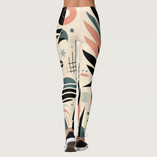 Starker Schnabel Atomic Eagle Muster Leggings (Rückseite)