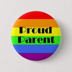 Starker Stamm auf Regenbogenuntergrund Button