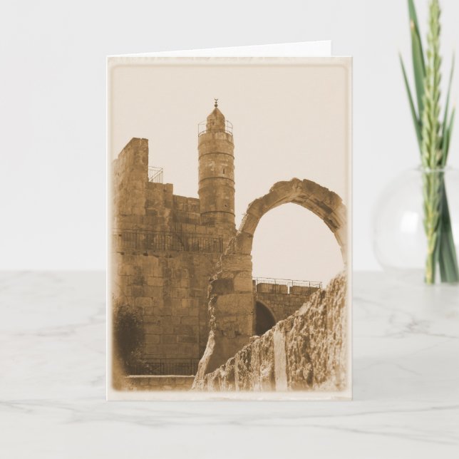 Starker Turm - Grußkarte für Schrift Karte (Vorderseite)