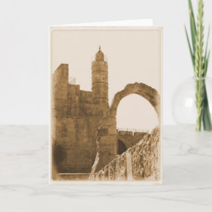 Starker Turm - Grußkarte für Schrift Karte