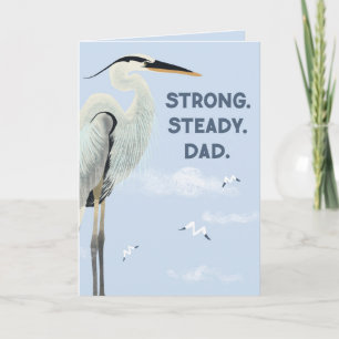 Starker, verlässlicher Vater – Great Blue Heron zu Karte