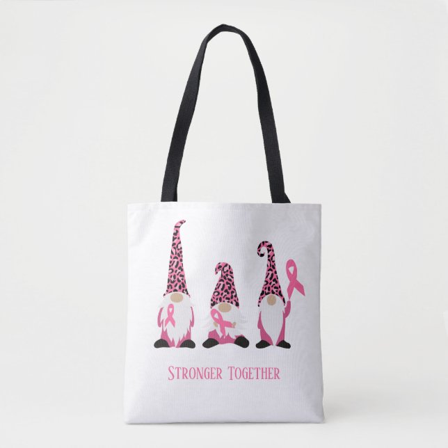 Stärkere Rosa Brustkrebs Schleife Tasche (Vorderseite)