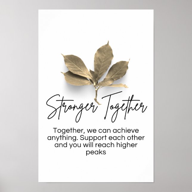 Stärkere Zusammenführung von Motivation Quotes Pos Poster (Vorne)