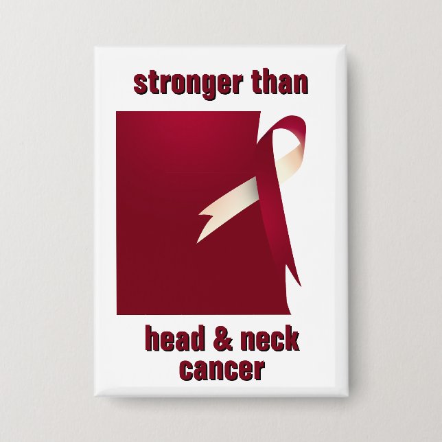 Stärkerer als Head Neck Cancer Button (Vorderseite)
