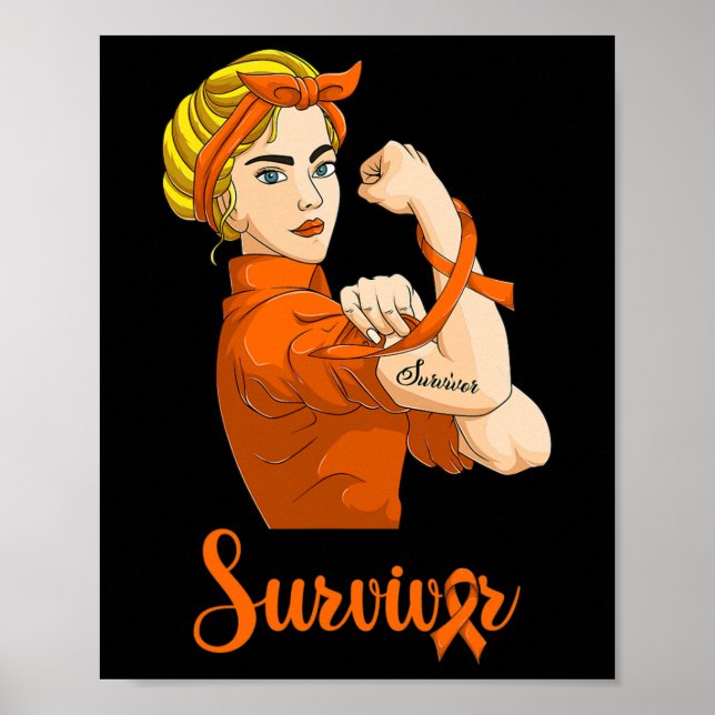 Starkes Bewusstsein für Blutkrebs Poster (Vorne)