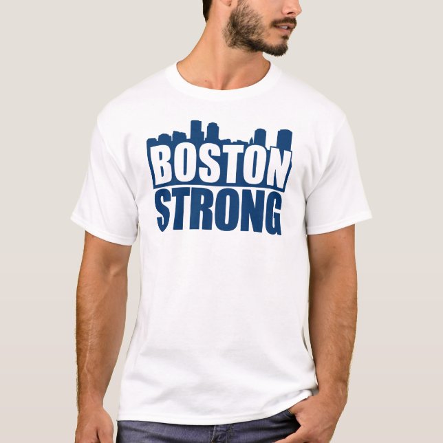 Starkes Blau Bostons T-Shirt (Vorderseite)