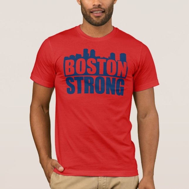 Starkes Blau Bostons T-Shirt (Vorderseite)