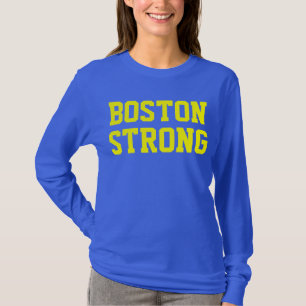 Starkes blaues Gelb Bostons T-Shirt