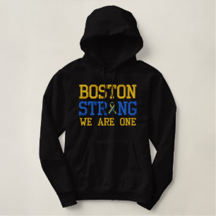 Starkes Boston SIND WIR EINE Band-Ausgabe Bestickter Hoodie