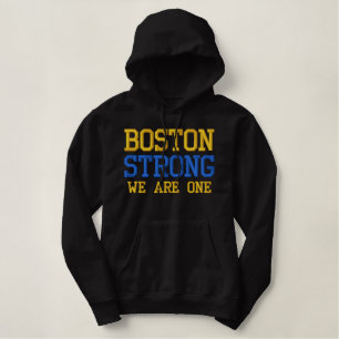 Starkes Boston SIND WIR EINS Bestickter Hoodie
