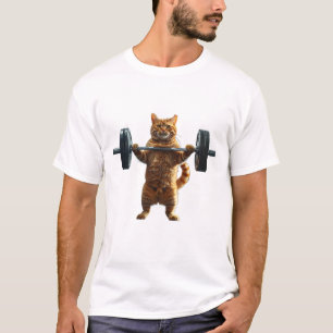 Starkes Fitness-Katze-T-Shirt für Fitnessbegeister T-Shirt