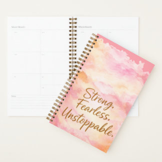 Starkes Furchtloses Unaufhaltsames Motivations-Tag Planer
