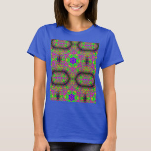 starkes geometrisches psychedelisches T-Shirt