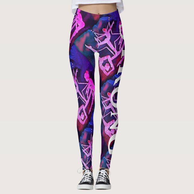 Starkes Gymnastik Leggings (Vorderseite)