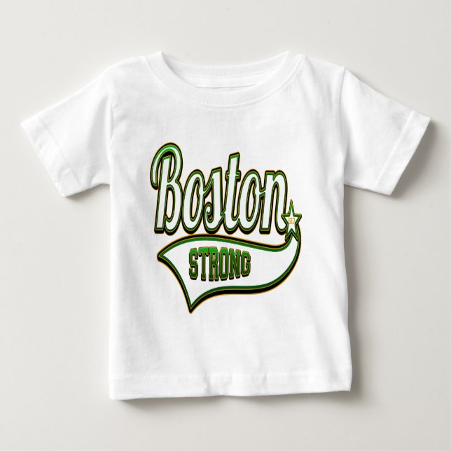 Starkes irisches GRÜN Bostons Baby T-shirt (Vorderseite)