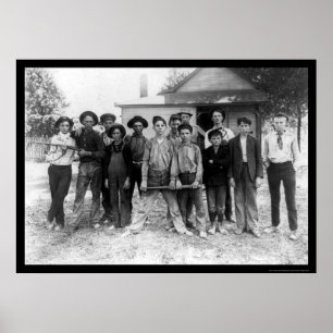 Starkes Jungen-Baseballteam 1908 Poster