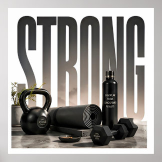 Starkes Luxus-Fitness-Editorial-Grafik Poster