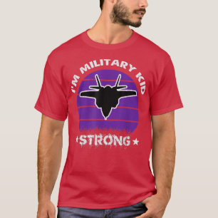 Starkes militärisches Kind Lila T-Shirt