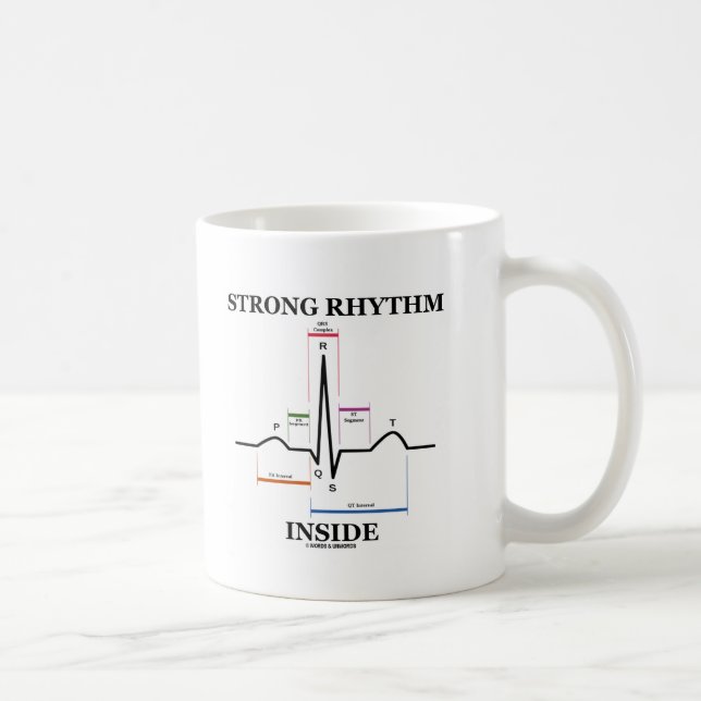 Starkes Rhythmus-Innere (ECG/EKG Herzschlag) Kaffeetasse (Rechts)
