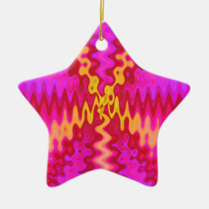 starkes Rosa Keramik Ornament