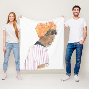 Starkes u. schönes Frauen-Lächeln Fleecedecke