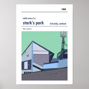 Stark's Park, Kirkcaldy. Hauptstand Druck. Poster