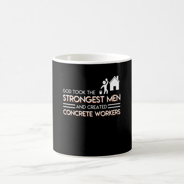 Stärkste Männer stellten konkrete Arbeitskräfte Kaffeetasse (Mittel)