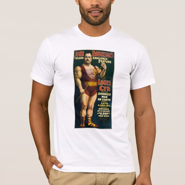 Stärkster Mann auf Erde - Vintager Strongman T-Shirt (Vorderseite)