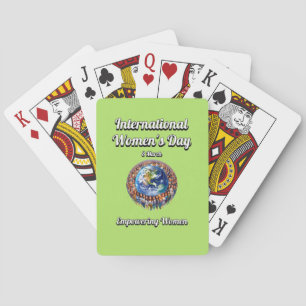 Stärkung der Frauen. Internationaler Frauentag. Spielkarten