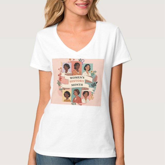 Stärkung der monatlichen Grafik der Frauengeschich T-Shirt (Vorderseite)