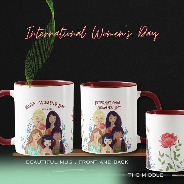 Stärkung der ROTEN Tasse am Internationalen Frauen (International Women's Day Empowerment RED Mug)