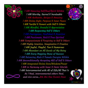 Stärkung kosmischer Affirmationen, 20" x 20", Post Poster