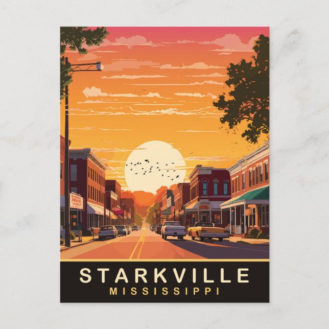 Starkville, Mississippi Postkarte (Vorderseite)