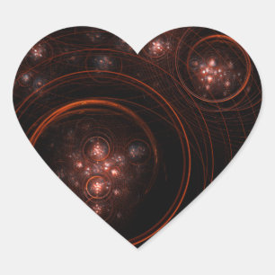 Starlight Abstrakt Art Heart Sticker