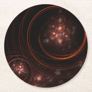 Starlight Abstrakt Art Runder Pappuntersetzer