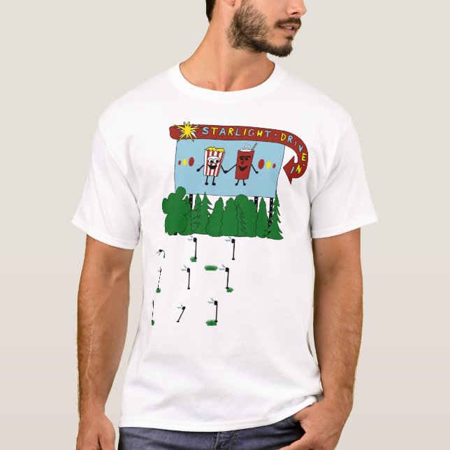 Starlight-Autokino-Theater T-Shirt (Vorderseite)