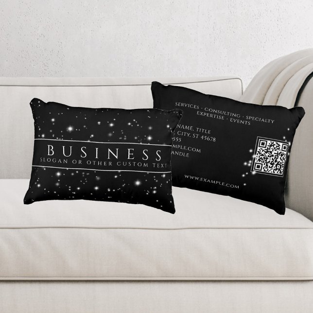 Starlight Black Business Card Dekokissen (Von Creator hochgeladen)